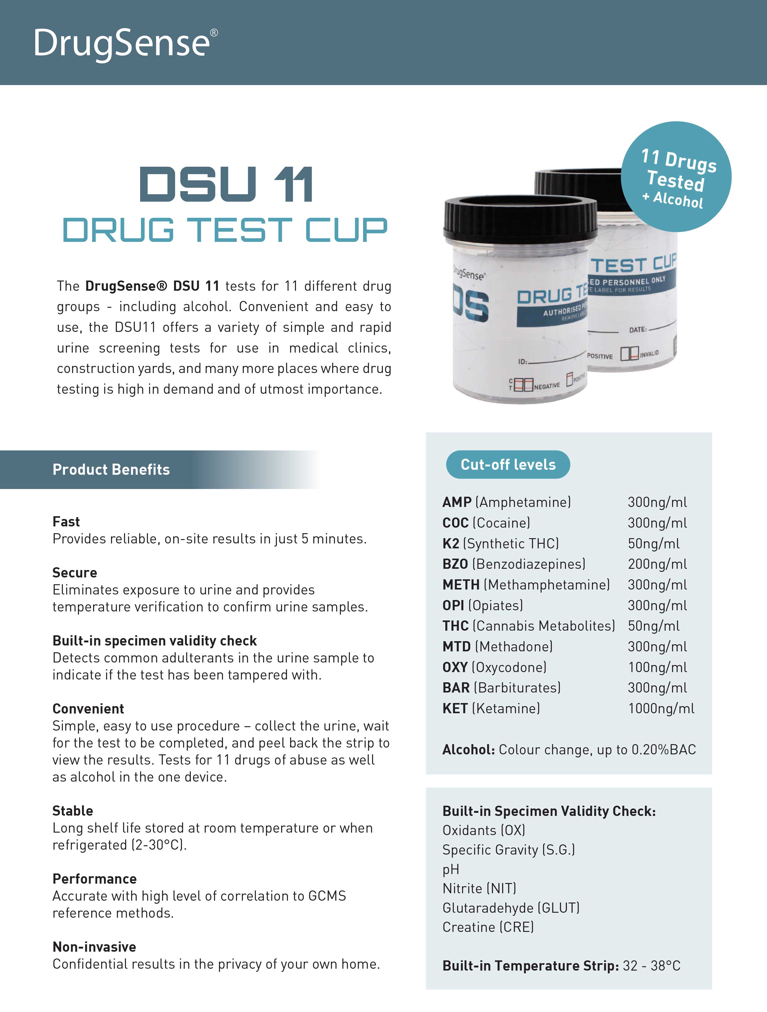 DrugSense DSU11 (PACK of 5)