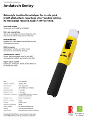 Andatech Sentry Portable Workplace / Industrial Grade Breathalyser AS3547