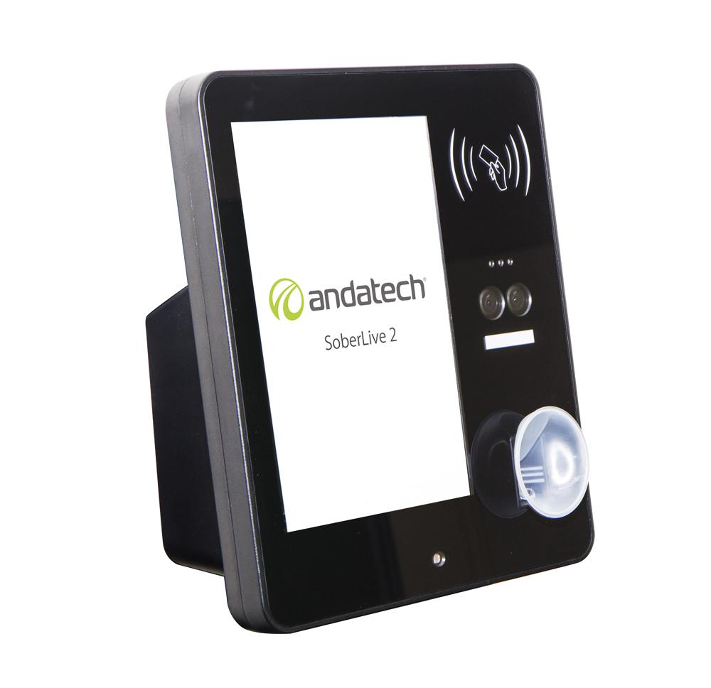 Andatech Soberlive FR Facial Recognition Wall Mounted Breathalyser - Black 1